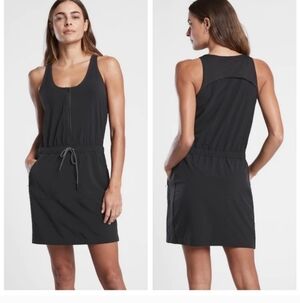 Athleta Expedition Skort Sleeveless Dress Zip Up Romper Attached Short Black 4